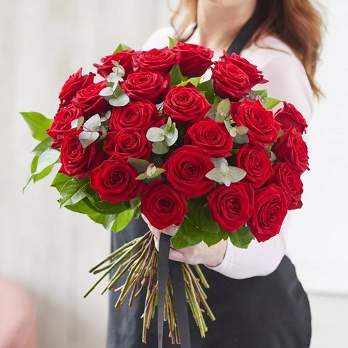 24 Red Rose Hand-tied - Trusted Seller